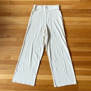 James Street Co Neutral Beige Wide Leg High Waist Sustainable Linen Pants Medium